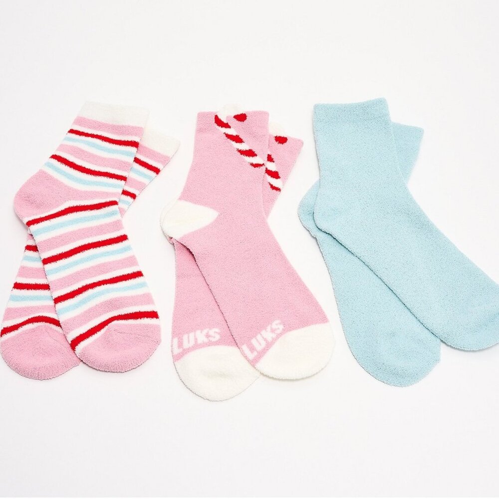 MUK LUKS- Set of 3- Women's Cozy Socks